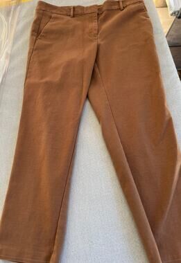 LOFT Women's Brown Straight Leg Dress Pants Size M Stretch Trousers